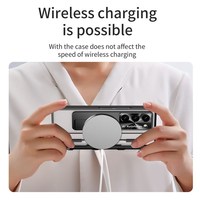 Étui de téléphone avec béquille, protection d'écran en verre trempé, coque pliable en PC et stylet pour Z Fold6 5G