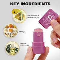 Bâton de parfum solide hydratant 10g à texture gelée, parfum longue durée fruité floral vanille, étiquette personnalisée