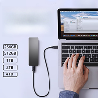 Hard Disk Eksternal Solid-State 1TB Kecepatan Tinggi NVMe 4TB Laptop Eksternal 2TB Penyimpanan Gaming Tipe-C 512GB SSD