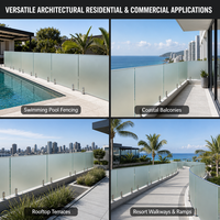 Colliers de serrage en acier inoxydable pour balustrades en verre de bâtiment, balustrades de balcon modernes, garde-corps de piscine, montage extérieur DIY