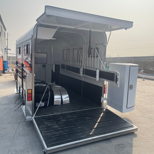 Remorque semi-remorque pour 3 chevaux HERUI avec espace standard pour chevaux, double essieu, frein électrique, capacité de charge de 4 tonnes - Product Image 5