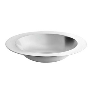 Bol à pâte poli de 230 mm à bord uni, vaisselle de service de haute qualité avec logo personnalisé, options en plastique ou en céramique pour mariages, faible MOQ - Product Image 2