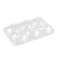 Boîte d'emballage alimentaire transparente en PET à 6 cavités avec couvercle à boucle, écologique, 250*155*70mm, haute transparence, pour mini-pâtisseries, gâteaux, kiwis et fruits
