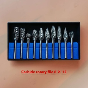 6mm Shank 10PC <span class=keywords><strong>Carbide</strong></span> quay tập tin vonfram thép mài đầu chế biến gỗ khắc phay cắt điện khoan bit - Product Image 6