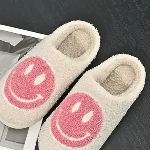 Sandal versi Korea, sandal wajah tersenyum sederhana dalam ruangan hangat dan nyaman