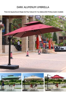 Grand parasol cantilever en aluminium pour extérieur, design moderne, sombrillas terraza romaine pour hôtel, patio, plage, mobilier d'extérieur - Product Image 6