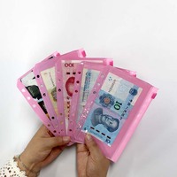 Pochette de classeur à 6 trous, transparente, étanche, en PVC dépoli, pour feuilles mobiles, format A5 A6, pour enveloppes de trésorerie