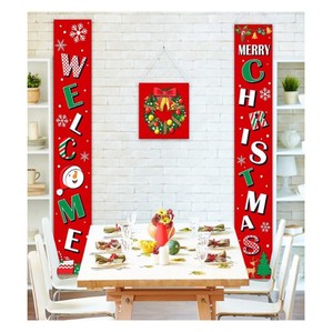 Decorazioni natalizie da esterno di alta qualità grazioso stendardo pendente distico per portico parola striscioni di natale - Product Image 2