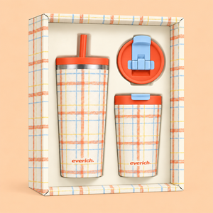Set di Tumbler Personalizzati Everich da 14 <span class=keywords><strong>oz</strong></span> + 24 <span class=keywords><strong>oz</strong></span>, Borracce in Acciaio Inox a Doppia Parete Isolate, Tazze da Auto con Cannuccia - Product Image 1