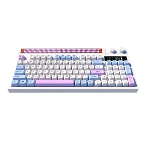 Nouveau EM Logo filaire USB RGB lumière LED QWERTY clavier de jeu personnalisé 2.4G sans fil pour PC de bureau USB 3.0 Interface