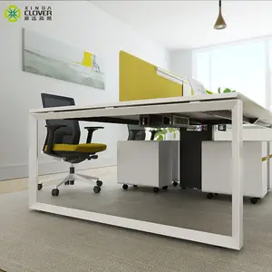 Foshan Möbel hersteller 2 4 6 8-Sitzer Schnitt Cluster Workstation Schreibtisch für Büro