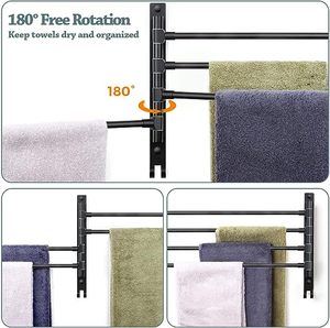 Portasciugamani girevoli in acciaio inossidabile per il <span class=keywords><strong>bagno</strong></span> portasciugamani con rotazione a 180 gradi <span class=keywords><strong>salvaspazio</strong></span> - Product Image 5