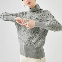 Оригинальный высококачественный вязаный пуловер на заказ, женские свитера с воротником, топы 2020, кашемировая жаккардовая трикотажная одежда с рисунком для модных дам sueter mujer