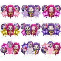Nouvel ensemble de ballons en aluminium épais à motif de fille anime, imprimé UV, 5 couleurs, pour décoration de fête d'anniversaire pour enfants, idéal pour l'export.