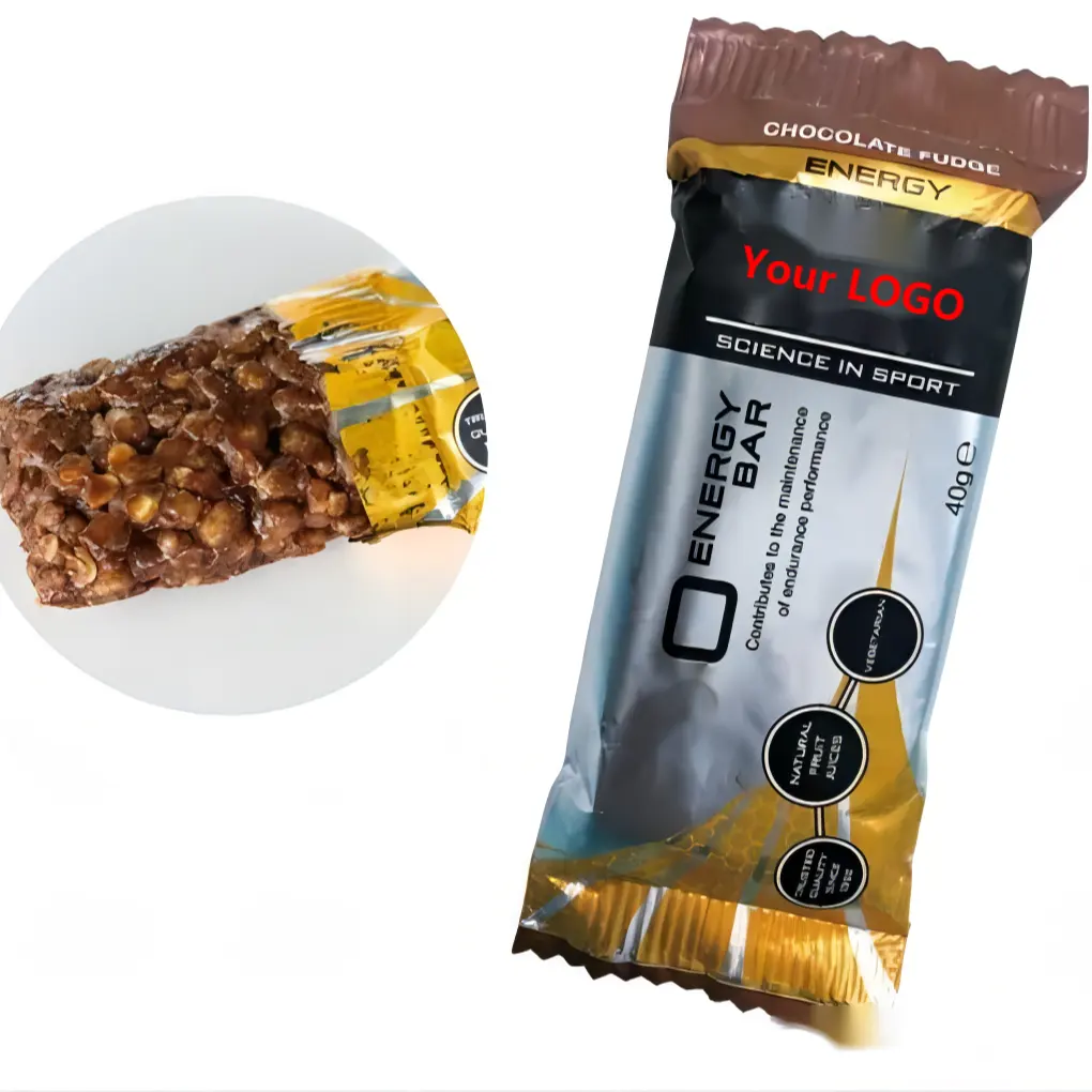 Food Grade Wholesale Protein Bars Sports Nutrition for Boost Energy Level Nuts with Peanut Butter OEM Vegan Energy Bar