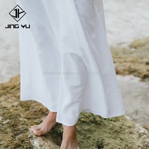 Vestido Largo de Lino de Alta Calidad, Diseño de Fábrica de Ropa para Mujer OEM, Elegante, con Bolsillos, Estilo Vacacional, Lino 100% - Product Image 4