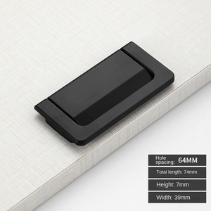 Puxador de Gaveta Moderno Ultrafino de Zinco para Sala de Estar Escura, Invisível, Sem Furos, para Armário de TV, Criado-Mudo, Mesa de Cabeceira e Mesa de Leitura - Product Image 6