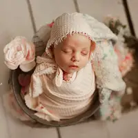 2021 nuovo stile infantile avvolgimento + cappello neonato vestiti fotografia bambino