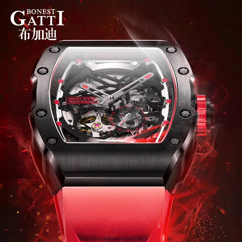 BONEST GATTI 2021 New Hot Sale Luxury Fashion Men Watch Automatic Mechanical Watch
