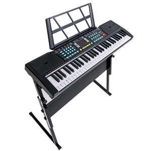 Teclado electrónico infantil de 61 teclas con soporte y auriculares para niños de 3 a 7 años, instrumento musical de juguete - Product Image 1