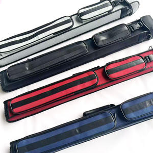 Hochwertige 2-teilige Billard-Pool-Queue-Stick-Tasche Tragbare 5-Loch-PU-Leder-/Stoff-Queue-Hülle mit Rechteck öffnung und 4 Farben. - Product Image 1