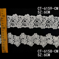 Garniture de broderie du fabricant Sequin large dentelle fleur bordure Crochet tissu pour vêtements pour chaussures et sacs