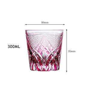 Verre à whisky <span class=keywords><strong>Edo</strong></span> Cut Light Luxury haut de gamme, soufflé à la main, avec superposition de couleurs, style Old Fashioned, 300 ml, pour utilisation dans les bars à cigares - Product Image 6