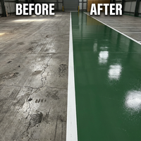 Peinture pour sols industriels, résistante à la pression, à l'usure et à l'eau, spéciale pour ateliers, garages souterrains et sols en ciment.