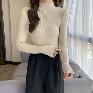 เสื้อสเวตเตอร์ไหมพรมแขนยาวคอเต่าทรงสลิมสไตล์เกาหลีฮาราจูกุจาก IStapromo Gifts - Product Image 2