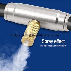 Sistema di raffreddamento a nebulizzazione ad alta pressione, raccordi a croce in <span class=keywords><strong>ottone</strong></span> da <span class=keywords><strong>3</strong></span>/16 pollici, connettore rapido a quattro vie con blocco a scorrimento - Product Image 3