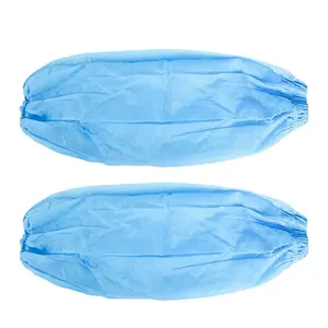 Manchon de protection jetable écologique personnalisé en non-tissé bleu et blanc unisexe, vente en gros d'usine - Product Image 4