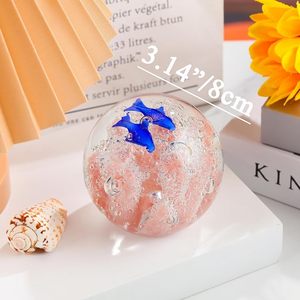 Bola de Cristal Soplada a Mano con Diseño de Ola Oceánica, Figura Decorativa para el Hogar, Pisapapeles Coleccionable, Regalo para Exhibición en Estantes de Oficina - Product Image 2