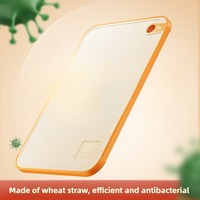 Petite planche à découper double face antibactérienne en plastique, accessoire de cuisine de qualité supérieure, bloc de découpe domestique en paille de blé