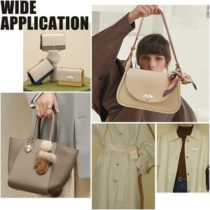 WADORN Set Bag Decorative Buckle Clip Styles Bee Shape Metal <b>Purse</b> Decoration Clasp Buckle Shoes Sweater Pearl Button For Leathe - Product Image 5