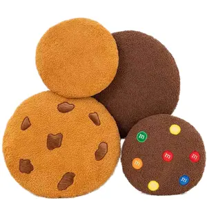 Wholesale cheap machine promotion baby soft pillow toys children plush toy custom cartoon plush cookies food toy