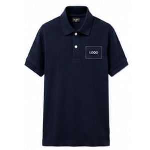 Polo Azul Marino Personalizado, Mezcla de Algodón Premium, Manga Corta, Uniforme Corporativo, Ropa Casual, OEM, ODM, Venta al Por Mayor - Product Image 1