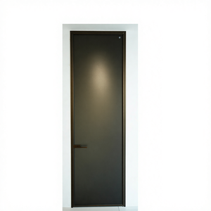 Portes battantes intérieures en aluminium à cadre fin <span class=keywords><strong>Gley</strong></span>, avec verre dépoli pour bureau et chambre à coucher, vente chaude - Product Image 1