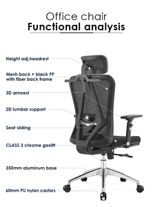 Sedia da Ufficio Direzionale Moderna Ergonomica con Schienale Alto, Sedia in Rete per Ufficio, Arredamento per Ufficio, Sillas De Oficina - Product Image 4