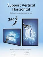 Monitor de Pantalla Táctil de 49, 55 y 65 Pulgadas para Sala de Reuniones de Oficina Moderna, Panel de Control Capacitivo de Escritorio FHD 16:9 de Aluminio Delgado