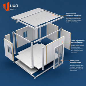 Maison conteneur modulaire extensible de luxe UVO 20 pieds, finition bois, villa habitable, ADU, maisonnette de jardin pour les marchés américain et australien - Product Image 4