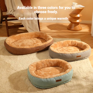 Cama Redonda Universal para Mascotas, Perros y Gatos, de Felpa, Antideslizante, Cálida, para Todas las Estaciones - Product Image 3
