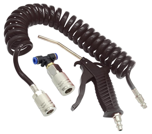 Kit de pistolet à air comprimé industriel noir haute pression avec connecteur EU et tuyau PU 150 PSI pour le nettoyage automobile, atelier, compatible OEM - Product Image 5