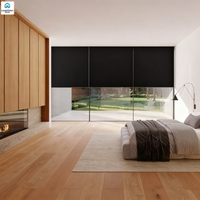 Persianas Enrollables Eléctricas Modernas con Control Remoto WiFi Google Tuya Integrado, Persianas Automáticas Opacas Motorizadas de Tela para Ventanas Interiores