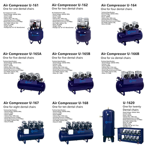 U-161 pour 1 chaise dentaire compresseur d'air sans huile débit volumique 70L/ min support de gaz 32L à faible bruit pour les unités de dentiste - Product Image 2