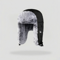 Gorro Ushanka Ruso de Invierno Personalizado OEM, Gorro de Aviador de Piel Sintética con Orejeras, Gorro de Nieve Cálido y Resistente al Viento para Hombre