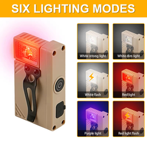 <b>Rechargeable</b> UV <b>Flashlight</b> Rotating Adjustment Multi-functional Magnetic Hat Clip Light Portable Mini Work <b>Flashlight</b> - Product Image 3