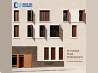 Panneaux de persiennes en bois à double battant pour façade de villa, idéaux pour la conception extérieure contemporaine des hôtels et des complexes hôteliers