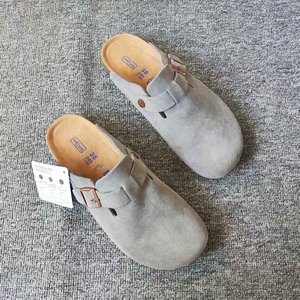 High Quality Germany Birkentocks Outdoor Flat Sandal Mule <b>Clog</b> Leather Suede Cork Foot Bed Solid <b>Clog</b> Birkentocks - Product Image 2