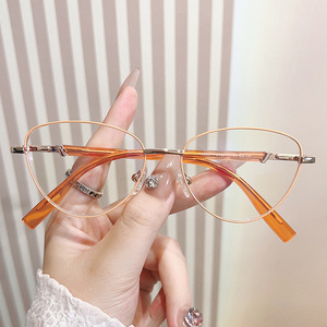 Nuevas <span class=keywords><strong>gafas</strong></span> de ojo de gato de moda explosiones espejo liso en línea Marco de celebridades estudiantes <span class=keywords><strong>gafas</strong></span> de miopía azul. - Product Image 1