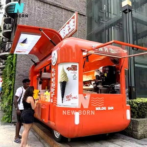 Barbekü gıda kamyonları Retro gıda römork avustralya standart tam donanımlı abd paslanmaz çelik servis arabası - Product Image 5